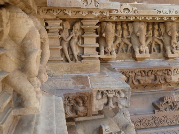 detalles templo de Khajuraho